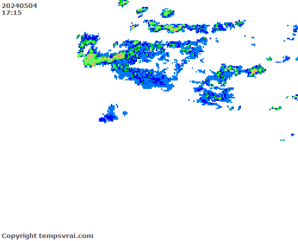 Rain radar animation for Ireland