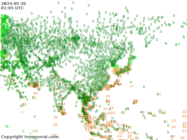 Aktuelle Messwerte für Asien