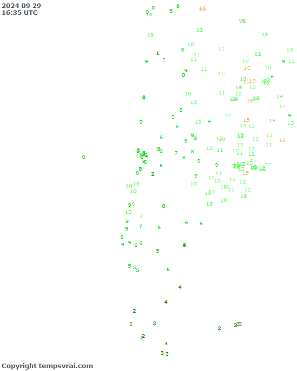 Aktuelle Messwerte für Chile