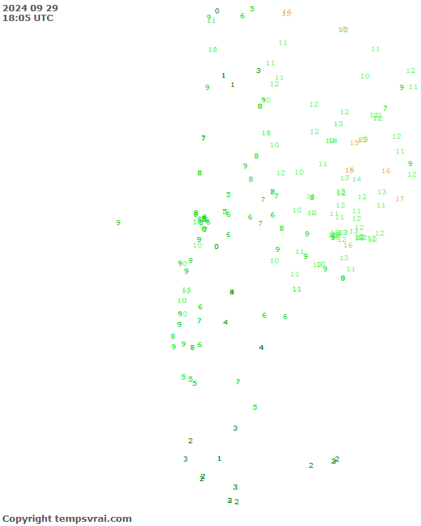 Aktuelle Messwerte für Chile