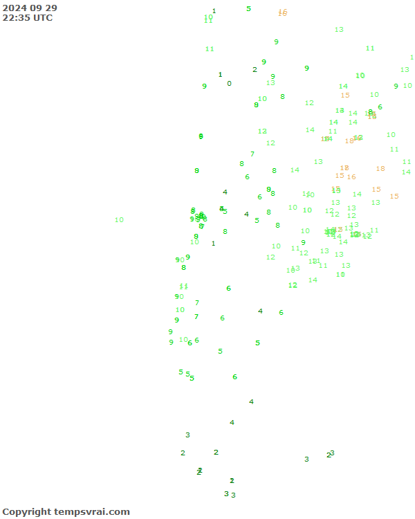 Aktuelle Messwerte für Chile