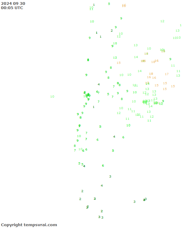 Aktuelle Messwerte für Chile