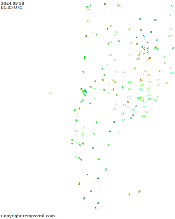 Aktuelle Messwerte für Chile