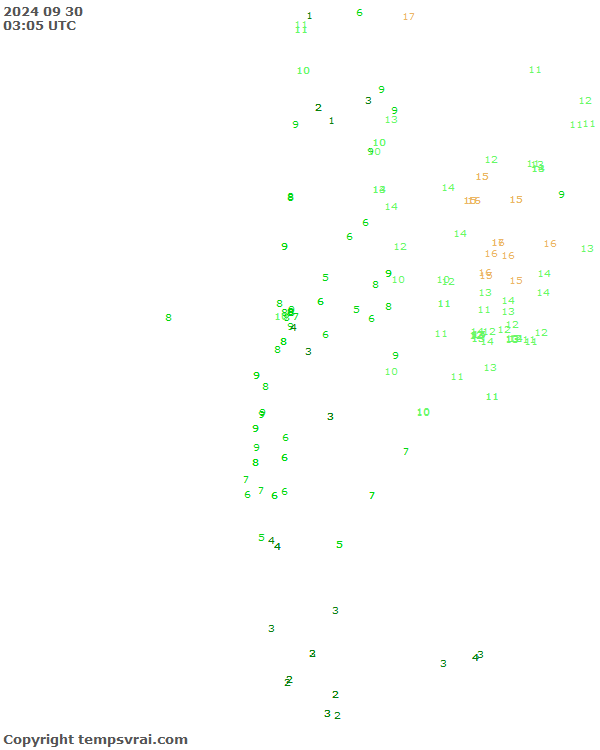 Aktuelle Messwerte für Chile