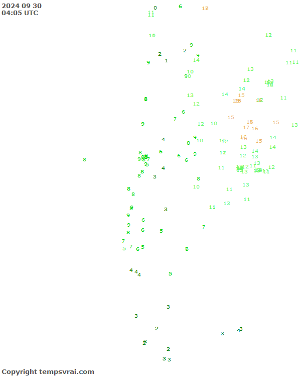 Aktuelle Messwerte für Chile