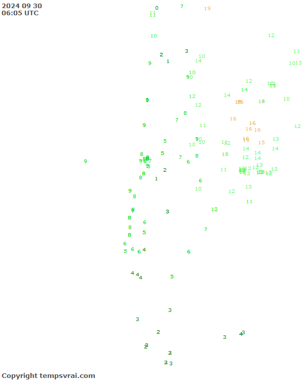 Aktuelle Messwerte für Chile