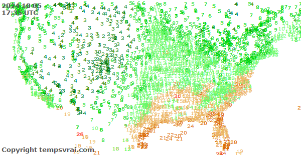 Aktuelle Messwerte für USA