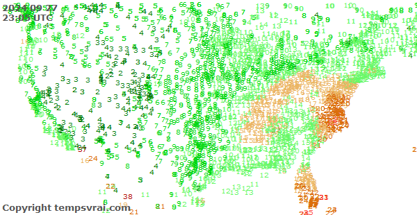 Aktuelle Messwerte für USA