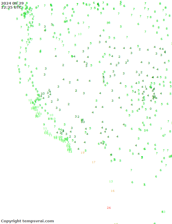 Aktuelle Messwerte für USA-West