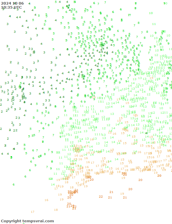 Aktuelle Messwerte für USA-Mitte