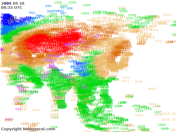 Aktuelle Messwerte für Asien