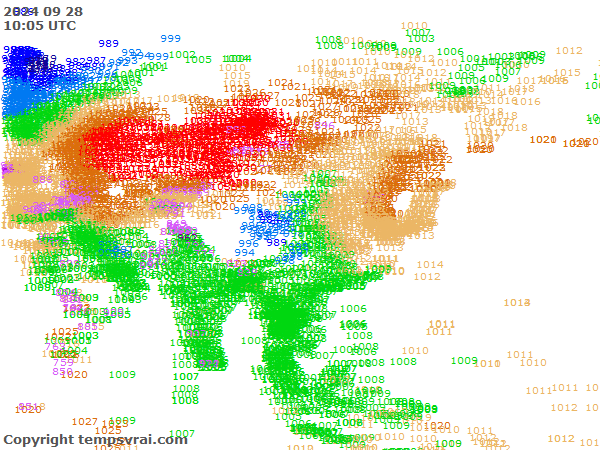 Aktuelle Messwerte für Asien