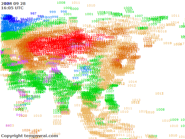 Aktuelle Messwerte für Asien