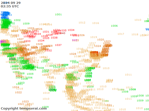 Aktuelle Messwerte für Asien