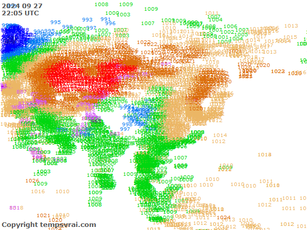 Aktuelle Messwerte für Asien