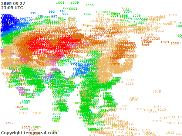 Aktuelle Messwerte für Asien