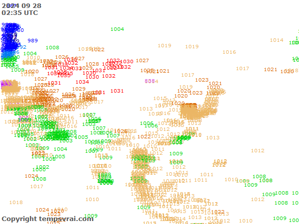 Aktuelle Messwerte für Asien