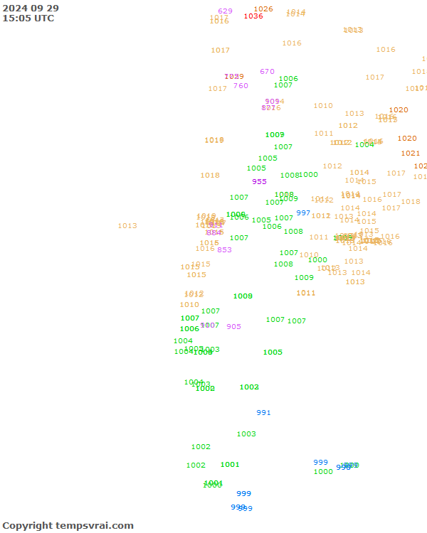 Aktuelle Messwerte für Chile