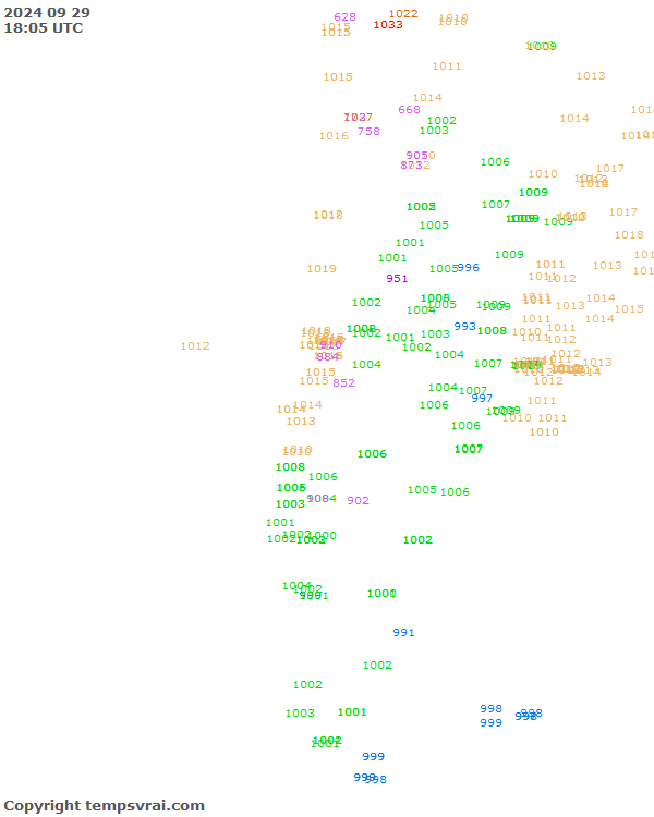 Aktuelle Messwerte für Chile