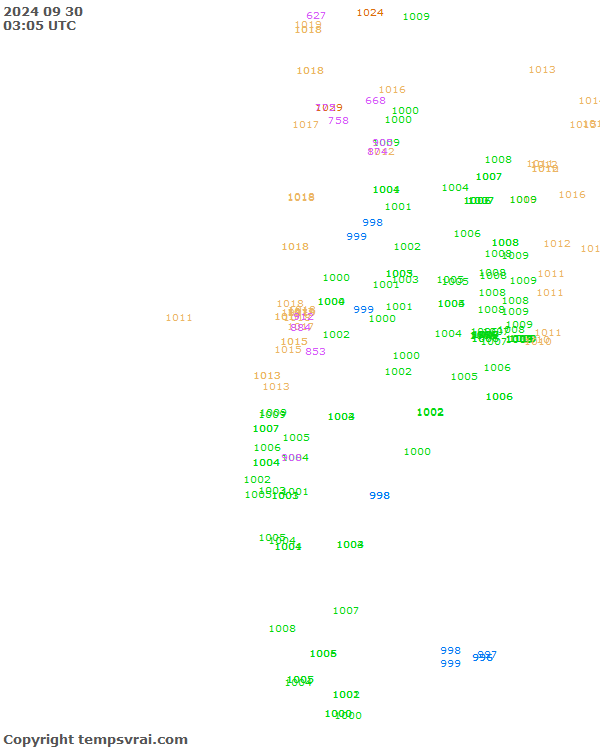 Aktuelle Messwerte für Chile