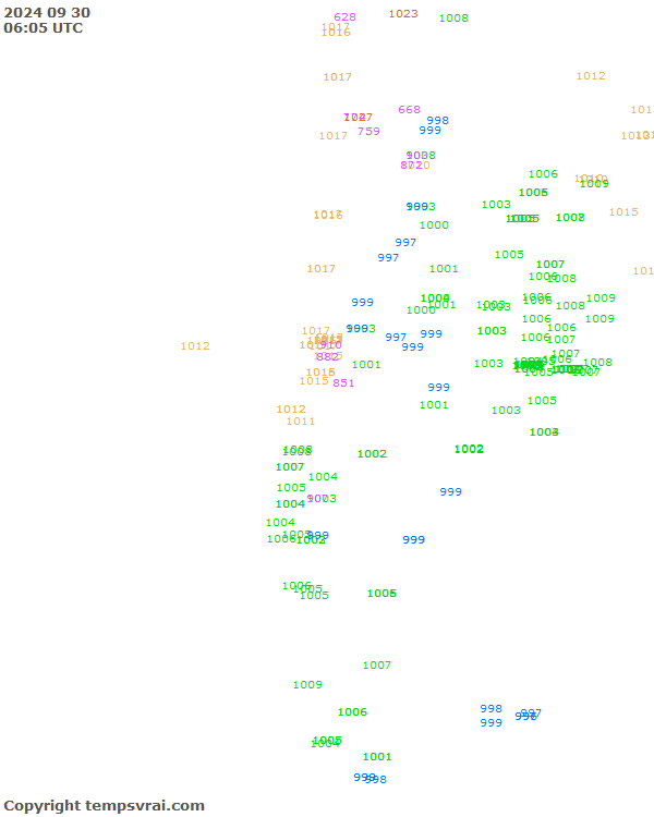 Aktuelle Messwerte für Chile