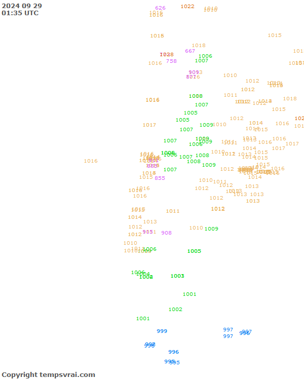 Aktuelle Messwerte für Chile