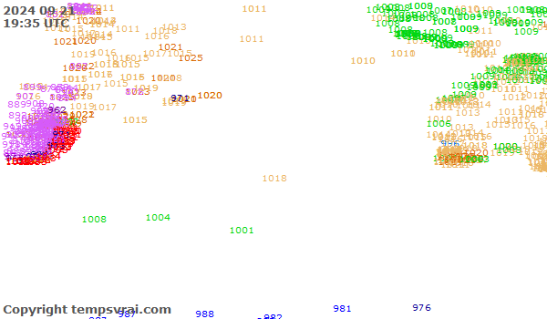 Aktuelle Messwerte für Indischer Ozean Süd