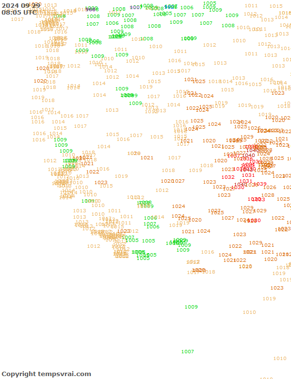 Aktuelle Messwerte für USA-West