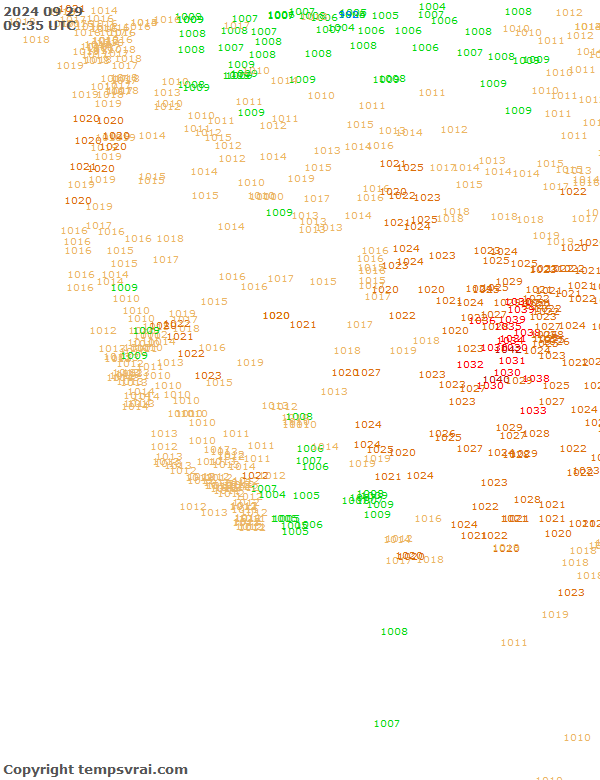 Aktuelle Messwerte für USA-West