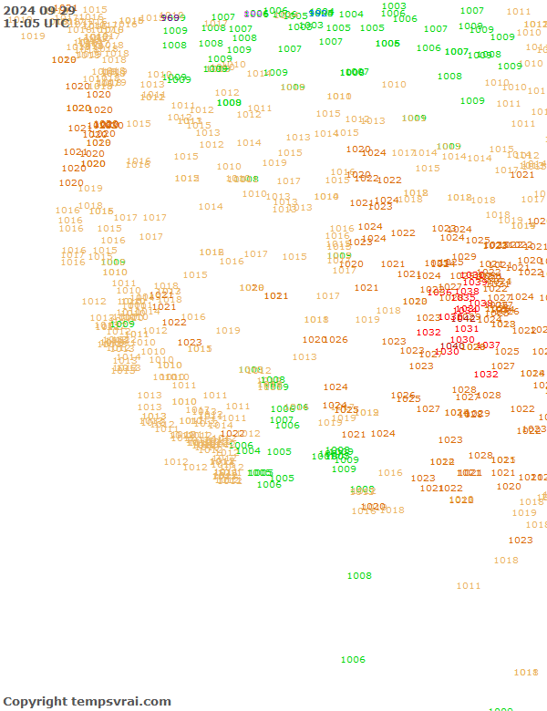 Aktuelle Messwerte für USA-West