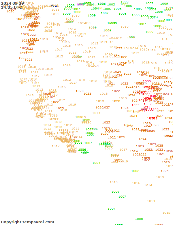 Aktuelle Messwerte für USA-West