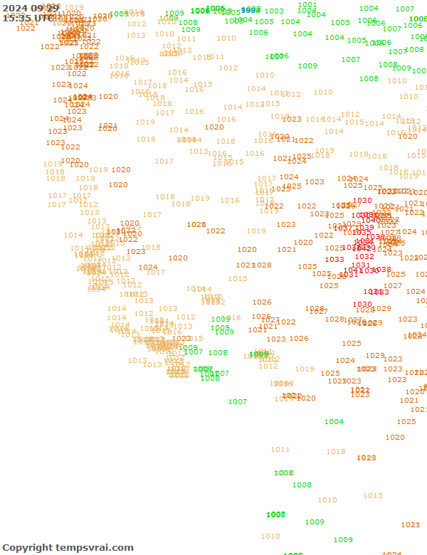 Aktuelle Messwerte für USA-West