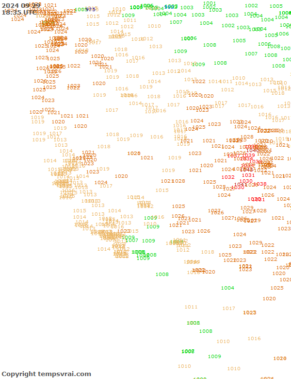 Aktuelle Messwerte für USA-West