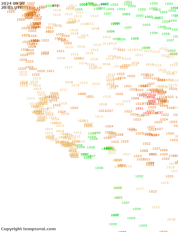 Aktuelle Messwerte für USA-West