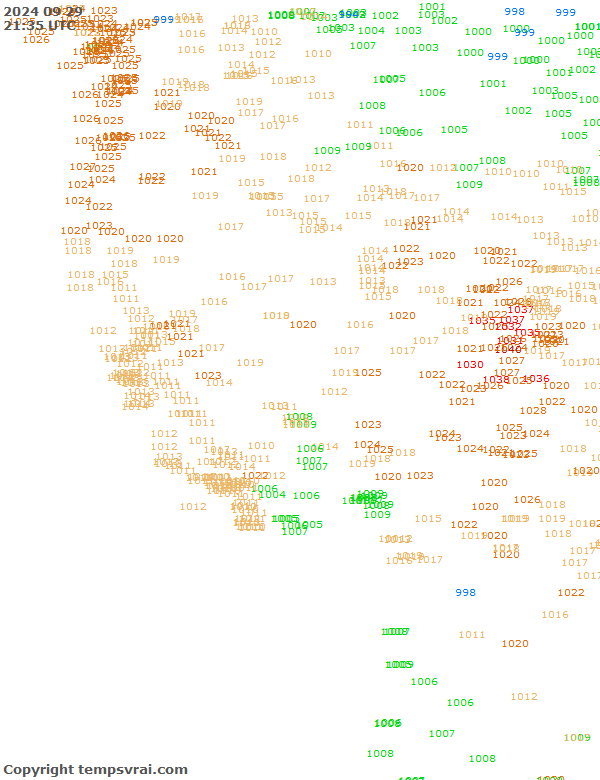 Aktuelle Messwerte für USA-West