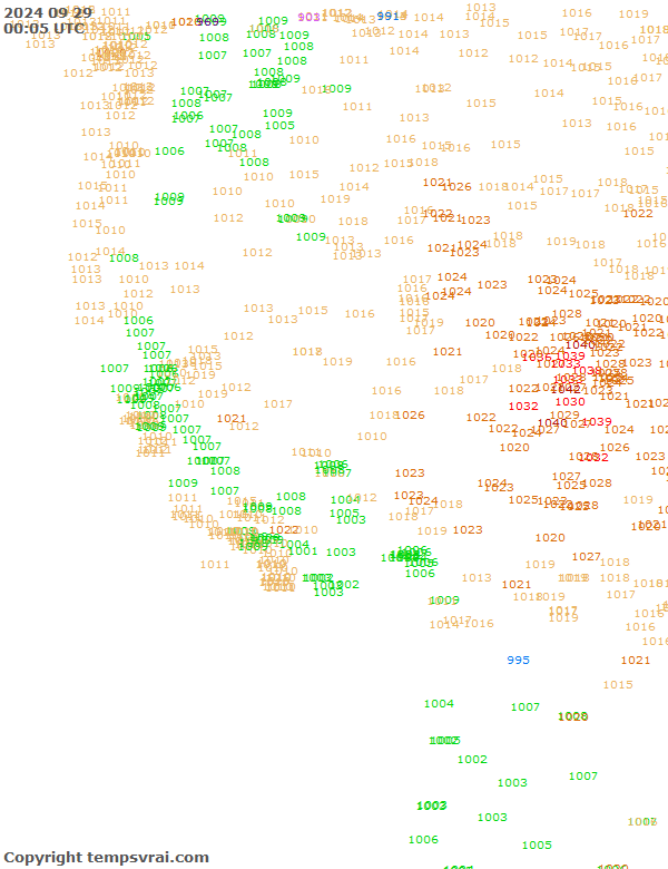 Aktuelle Messwerte für USA-West