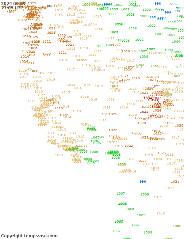 Aktuelle Messwerte für USA-West