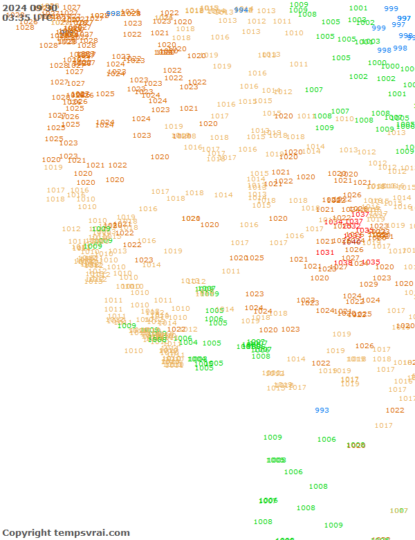 Aktuelle Messwerte für USA-West