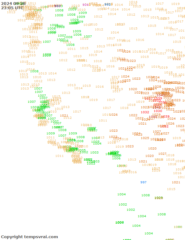 Aktuelle Messwerte für USA-West