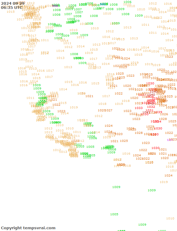 Aktuelle Messwerte für USA-West