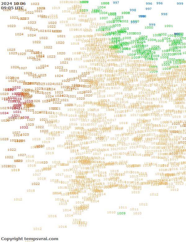 Aktuelle Messwerte für USA-Mitte