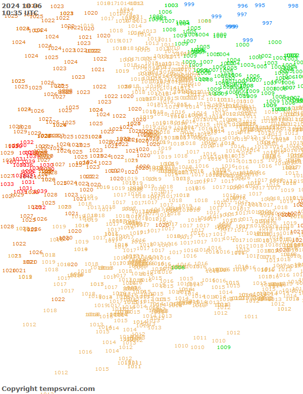 Aktuelle Messwerte für USA-Mitte