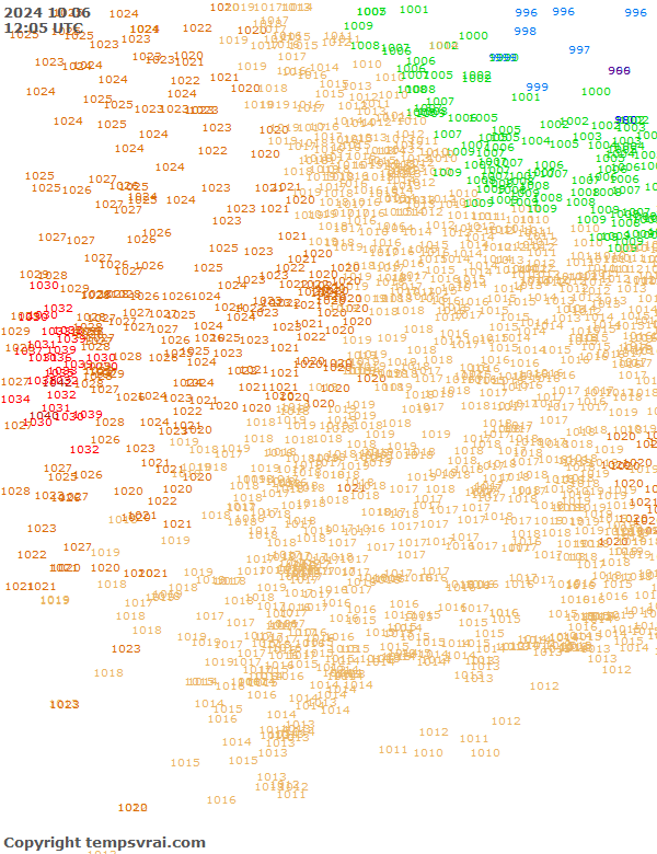 Aktuelle Messwerte für USA-Mitte