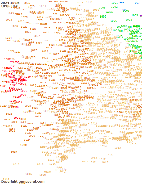 Aktuelle Messwerte für USA-Mitte