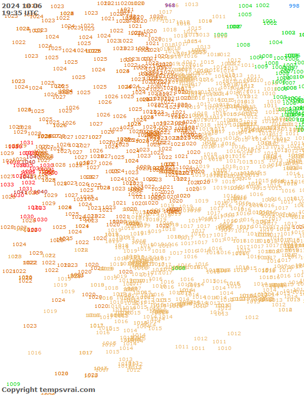 Aktuelle Messwerte für USA-Mitte