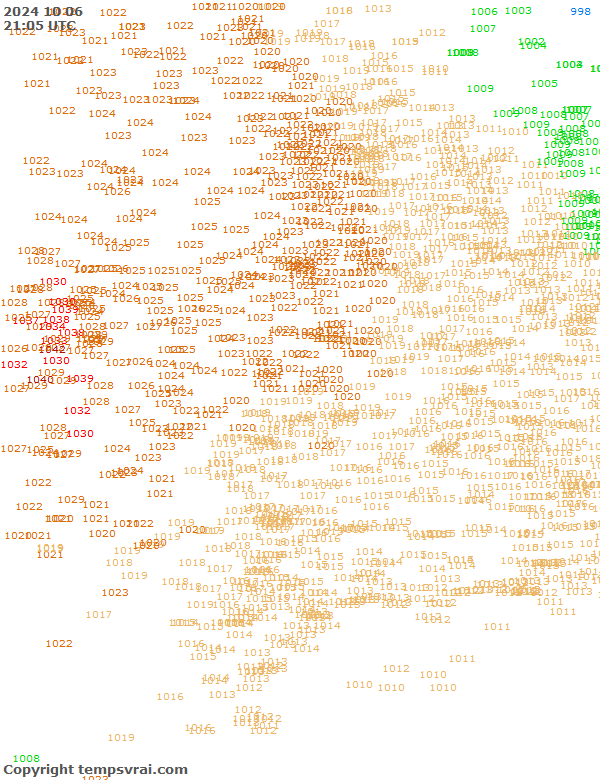 Aktuelle Messwerte für USA-Mitte