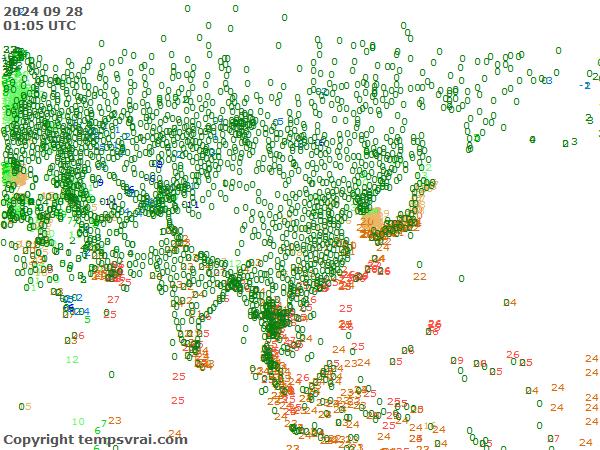 Aktuelle Messwerte für Asien