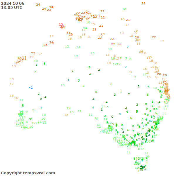 Aktuelle Messwerte für Australien