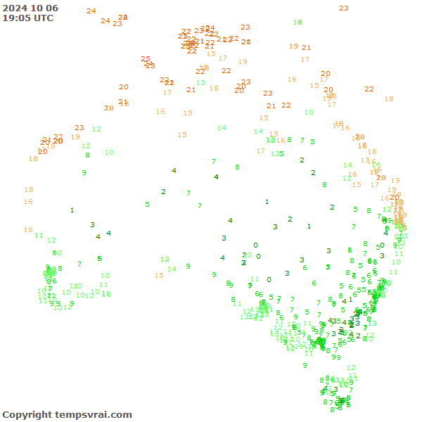 Aktuelle Messwerte für Australien