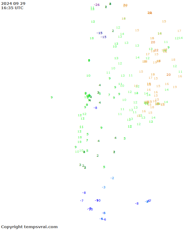 Aktuelle Messwerte für Chile